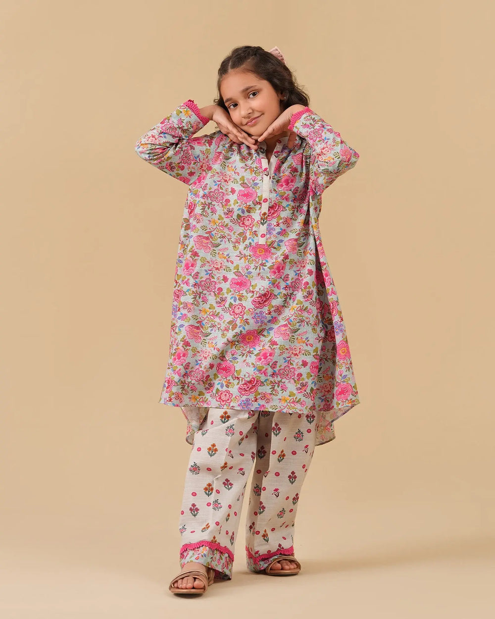 Kids 2-Piece Ready-to-Wear Lawn Frock | 17264-IG-LWN Sha Posh Textile