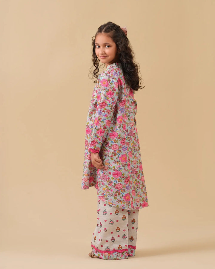 Kids 2-Piece Ready-to-Wear Lawn Frock | 17264-IG-LWN Sha Posh Textile