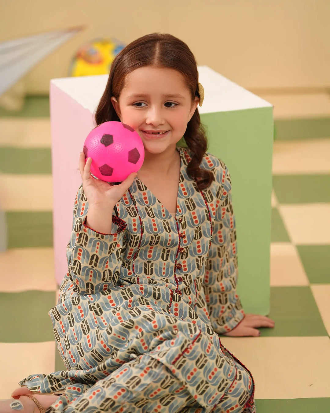 Kids 2-Piece Ready-to-Wear Lawn Frock | 17304-IG-LWN Sha Posh Textile
