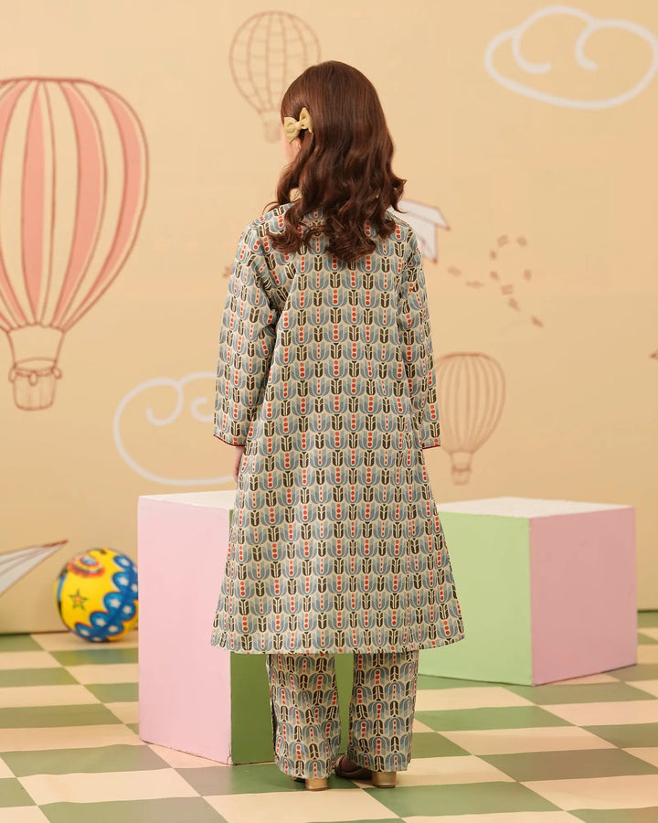 Kids 2-Piece Ready-to-Wear Lawn Frock | 17304-IG-LWN Sha Posh Textile