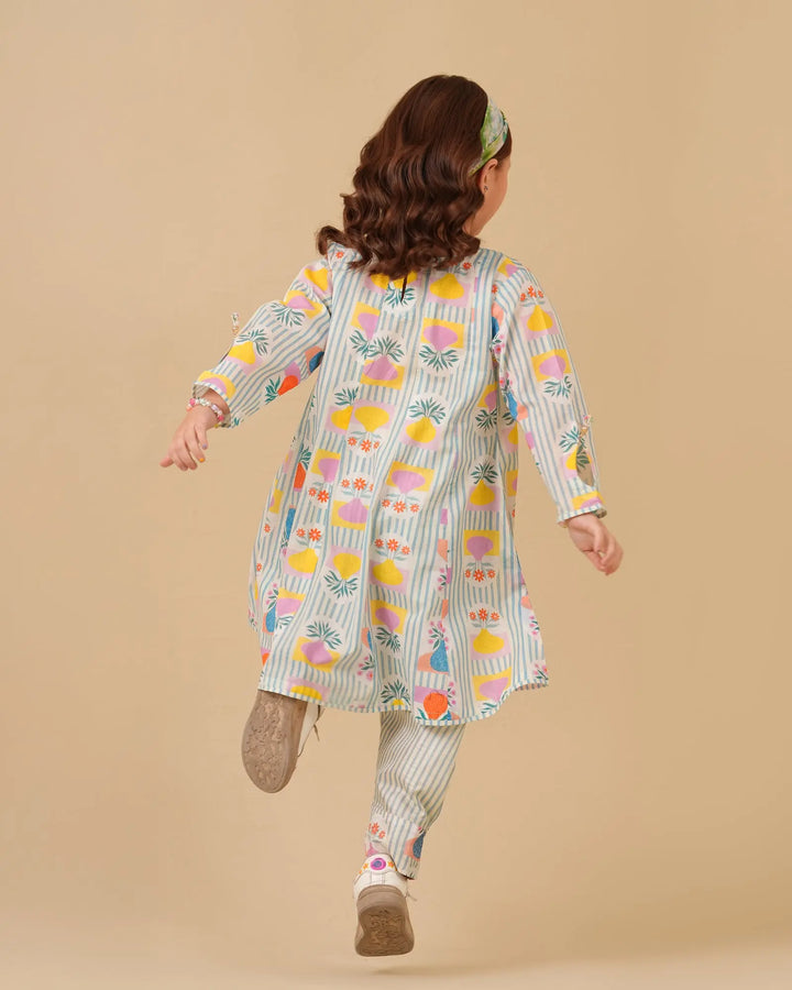 Kids 2-Piece Ready-to-Wear Lawn Frock | 17309-IG-LWN Sha Posh Textile