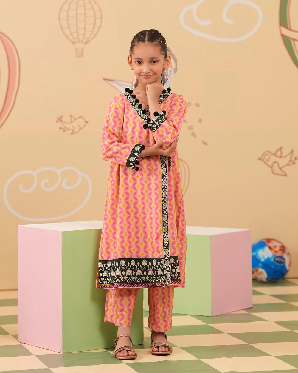 Kids 2-Piece Ready-to-Wear Lawn Suit | 17302-IG-LWN Sha Posh Textile