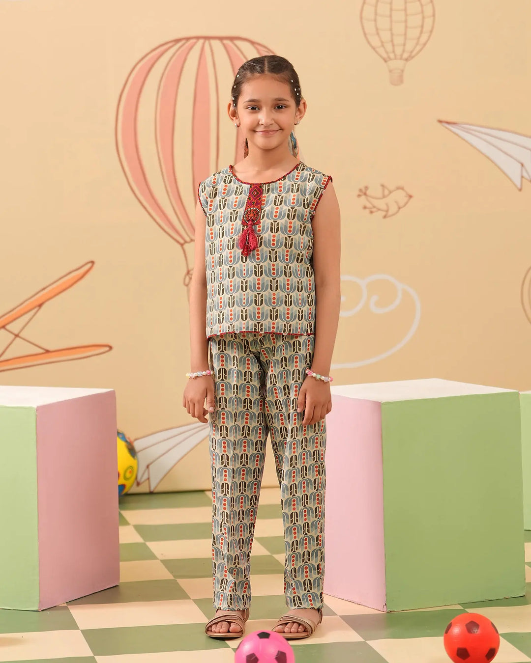 Kids 2-Piece Ready-to-Wear Lawn Suit | 17303-IG-LWN Sha Posh Textile