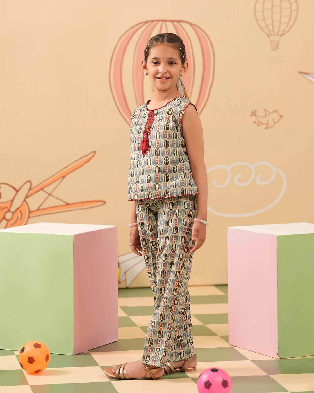 Kids 2-Piece Ready-to-Wear Lawn Suit | 17303-IG-LWN Sha Posh Textile