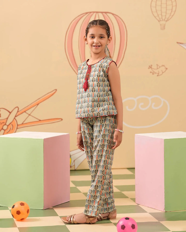 Kids 2-Piece Ready-to-Wear Lawn Suit | 17303-IG-LWN Sha Posh Textile