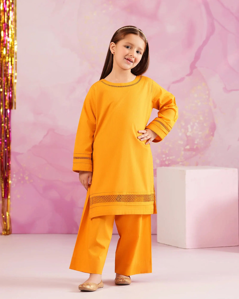 Kids 2-Piece Ready-to-Wear Rod Cotton Suit | 1168-ST-R.CT Sha Posh Textile