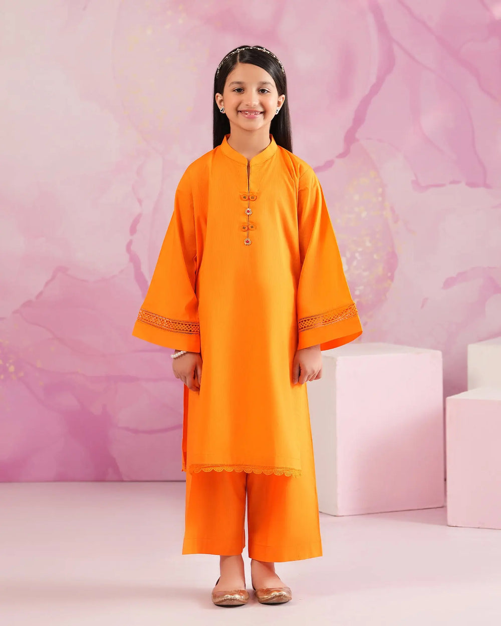 Kids 2-Piece Ready-to-Wear Rod Cotton Suit | 1169-ST-R.CT Sha Posh Textile