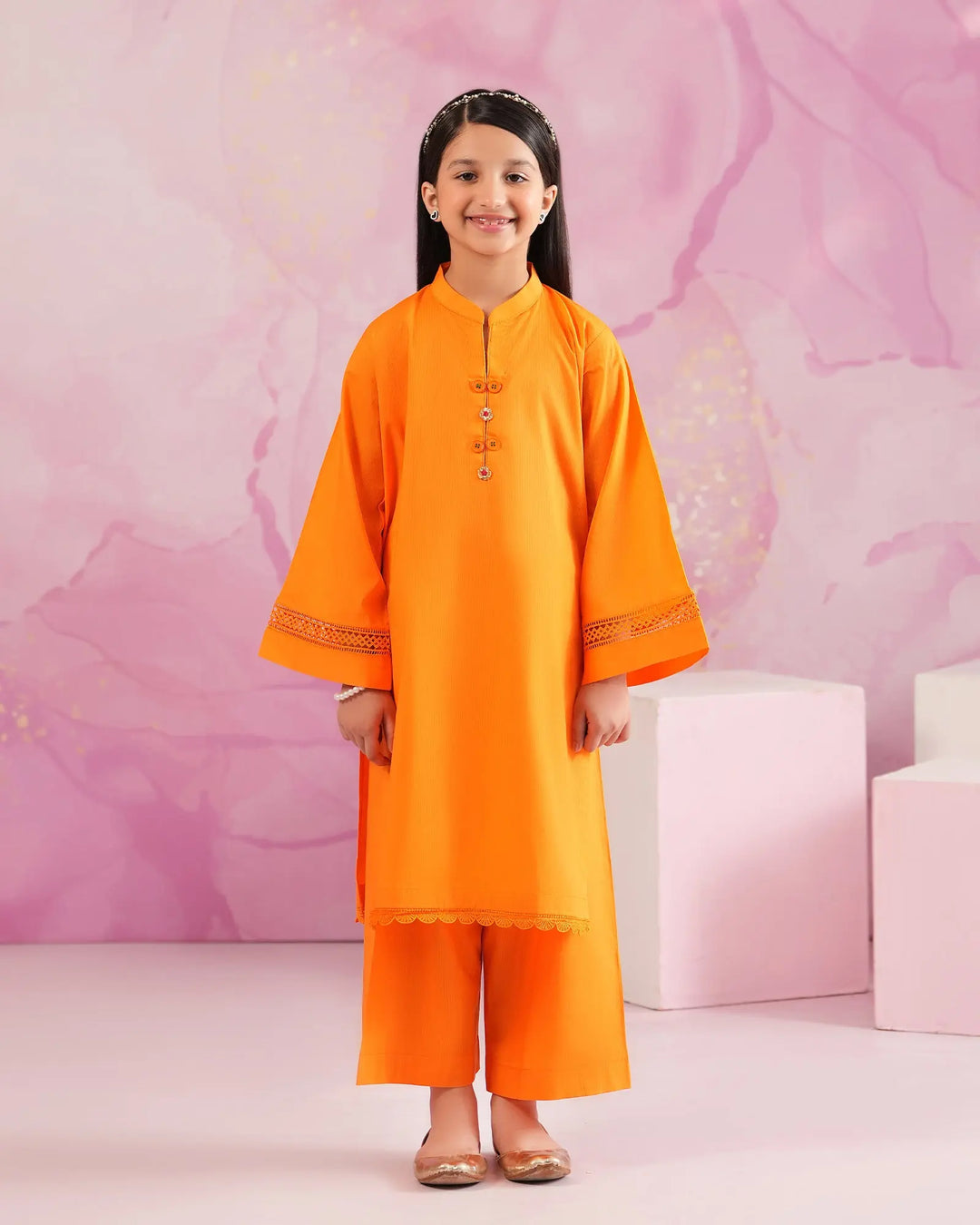 Kids 2-Piece Ready-to-Wear Rod Cotton Suit | 1169-ST-R.CT Sha Posh Textile