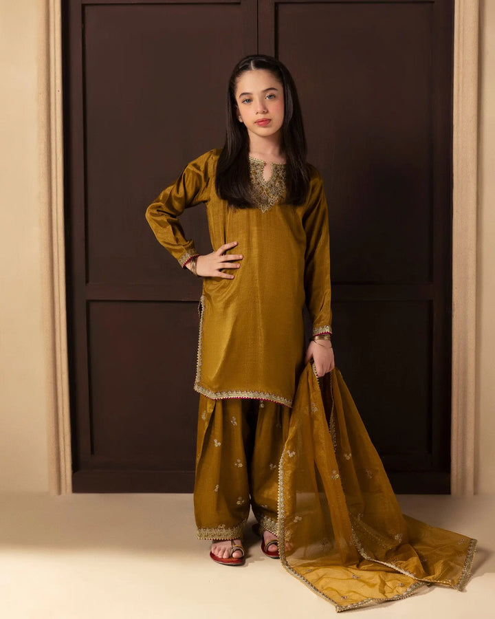Kids 3 Pcs D Fine Raw Silk | C9808 Sha Posh Textile