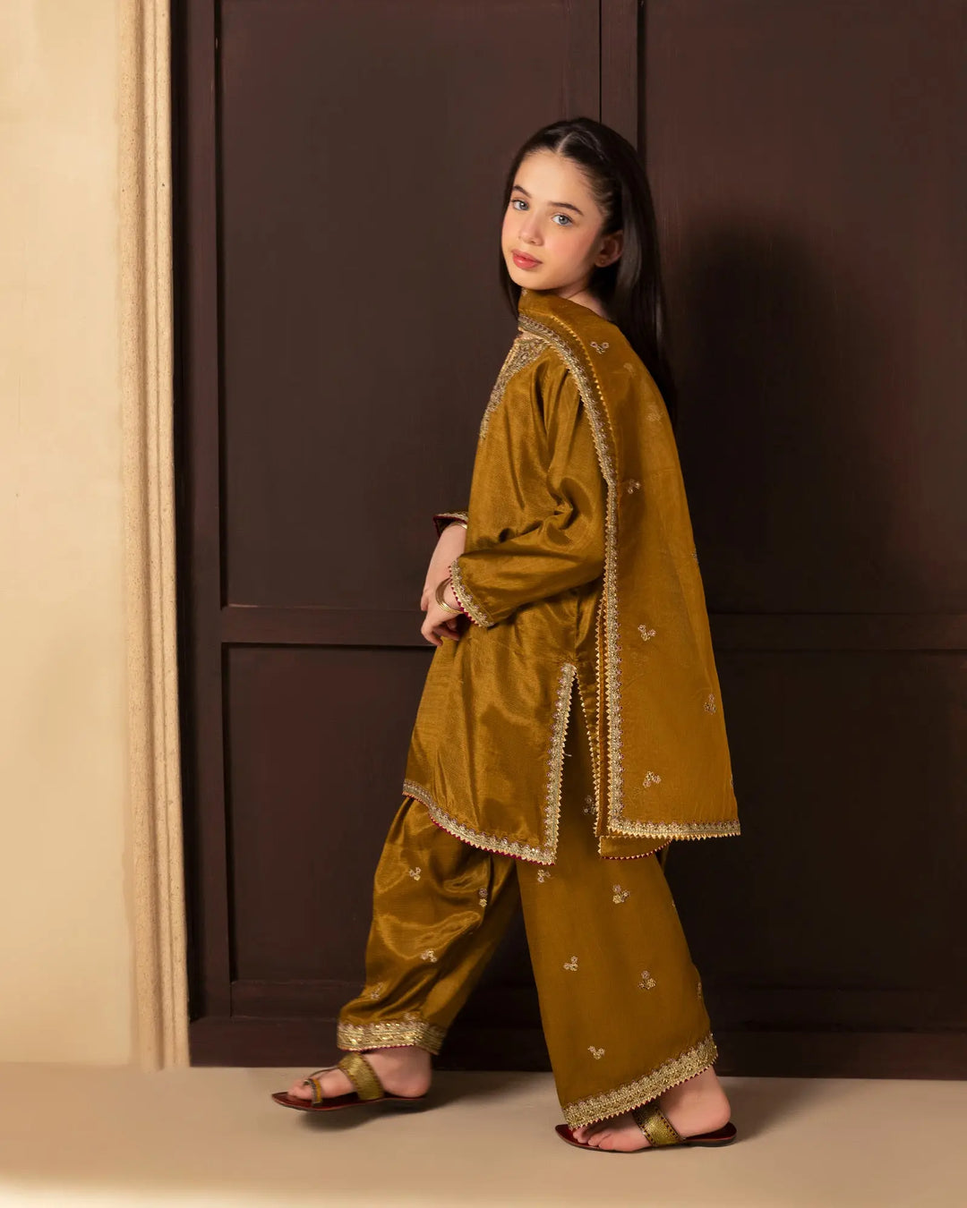 Kids 3 Pcs D Fine Raw Silk | C9808 Sha Posh Textile
