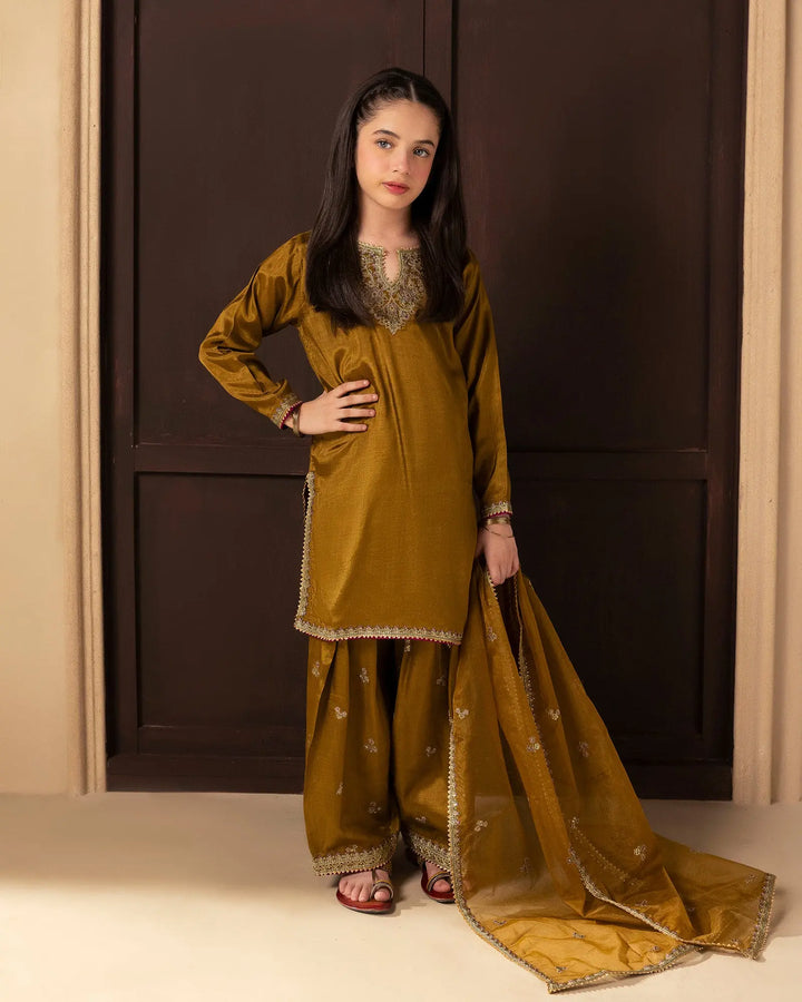 Kids 3 Pcs D Fine Raw Silk | C9808 Sha Posh Textile