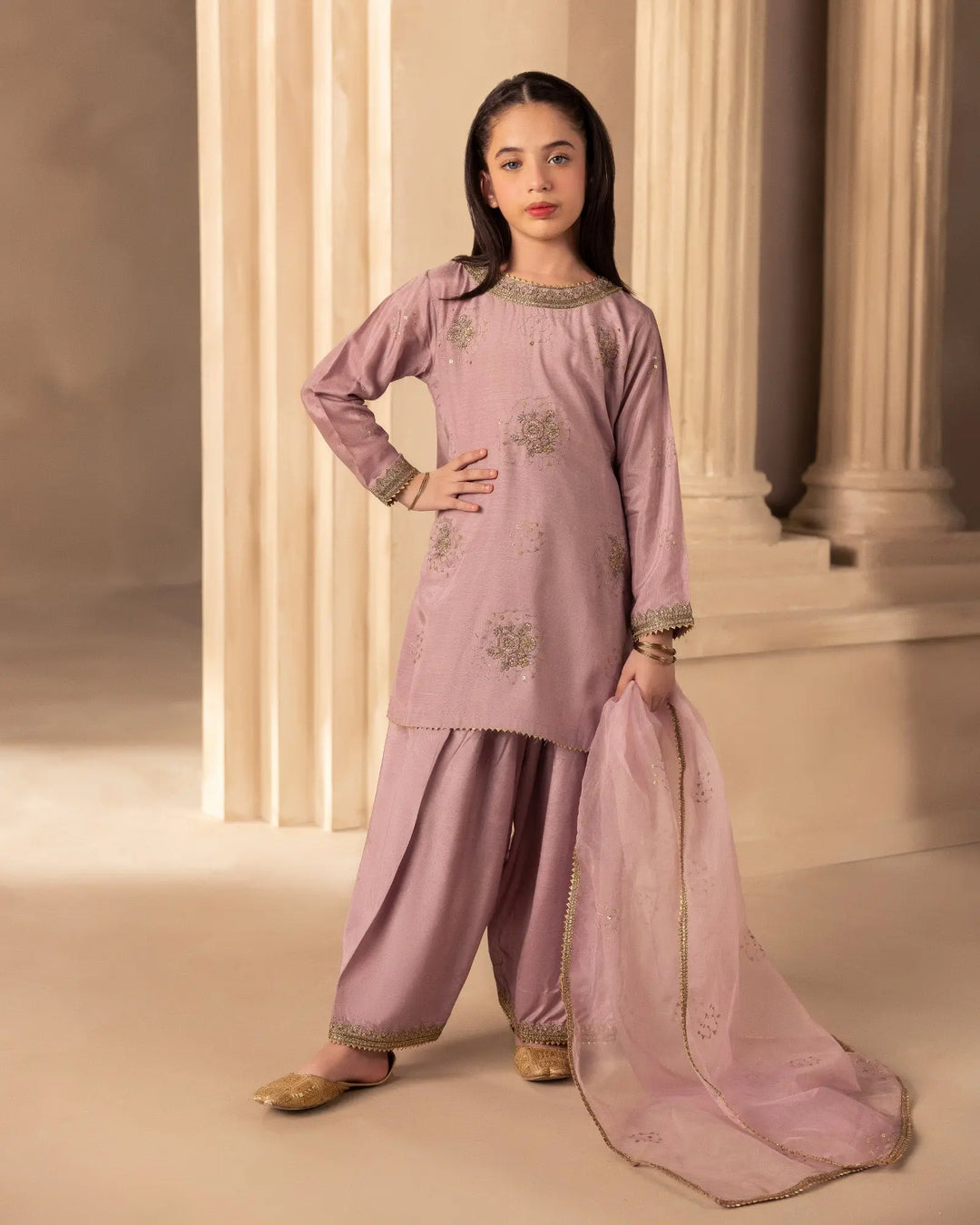 Kids 3 Pcs D Fine Raw Silk | C9820