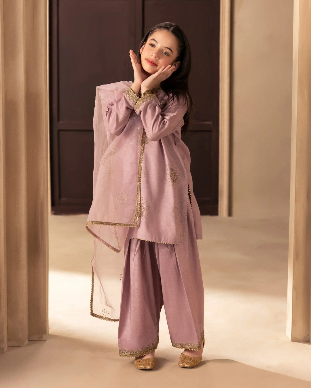 Kids 3 Pcs D Fine Raw Silk | C9820