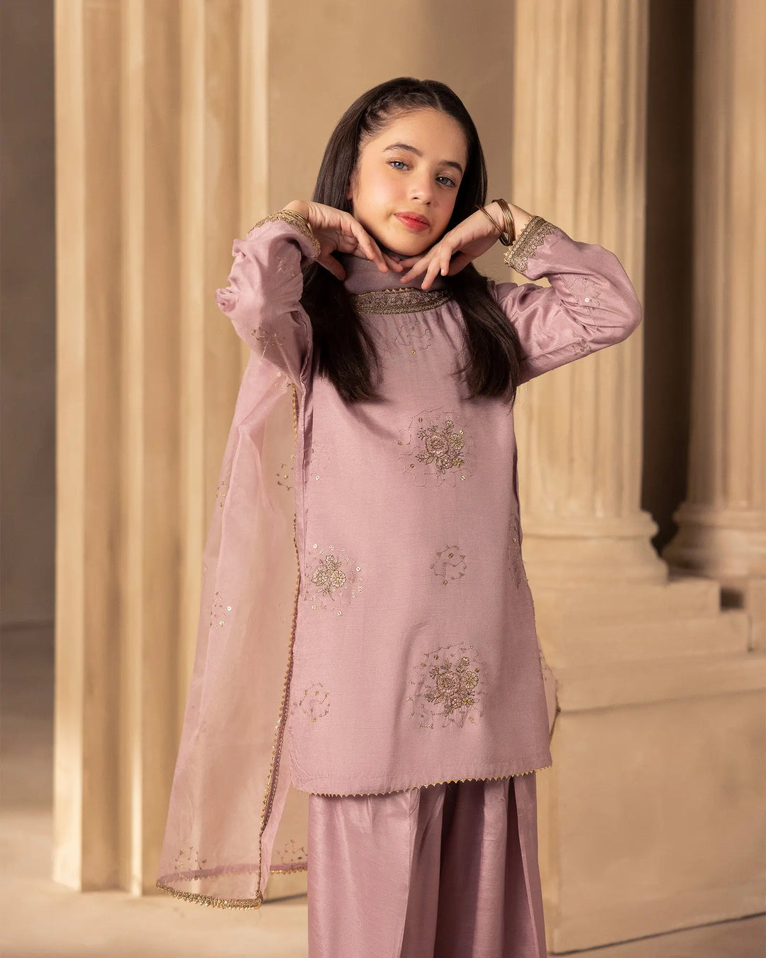 Kids 3 Pcs D Fine Raw Silk | C9820