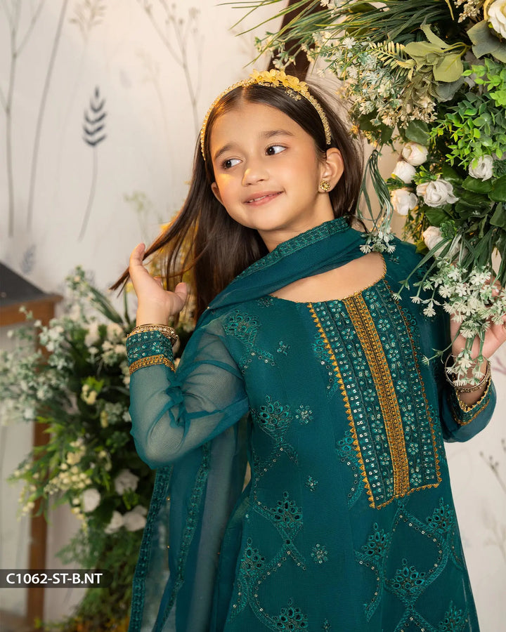 Kids 3 Piece Bori Net Suit | 1062-ST-B.NET - Sha Posh Textile