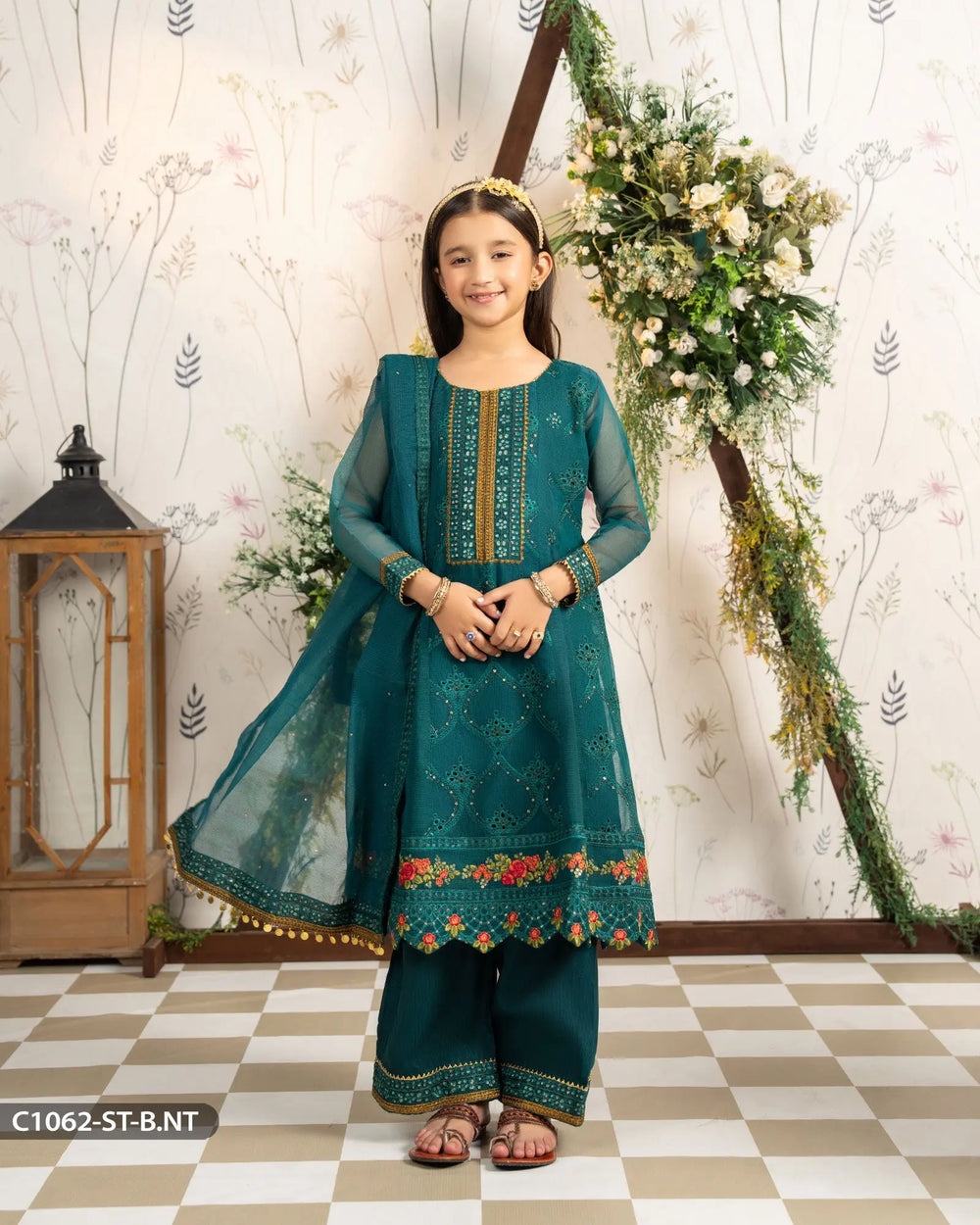 Kids 3 Piece Bori Net Suit | 1062-ST-B.NET - Sha Posh Textile