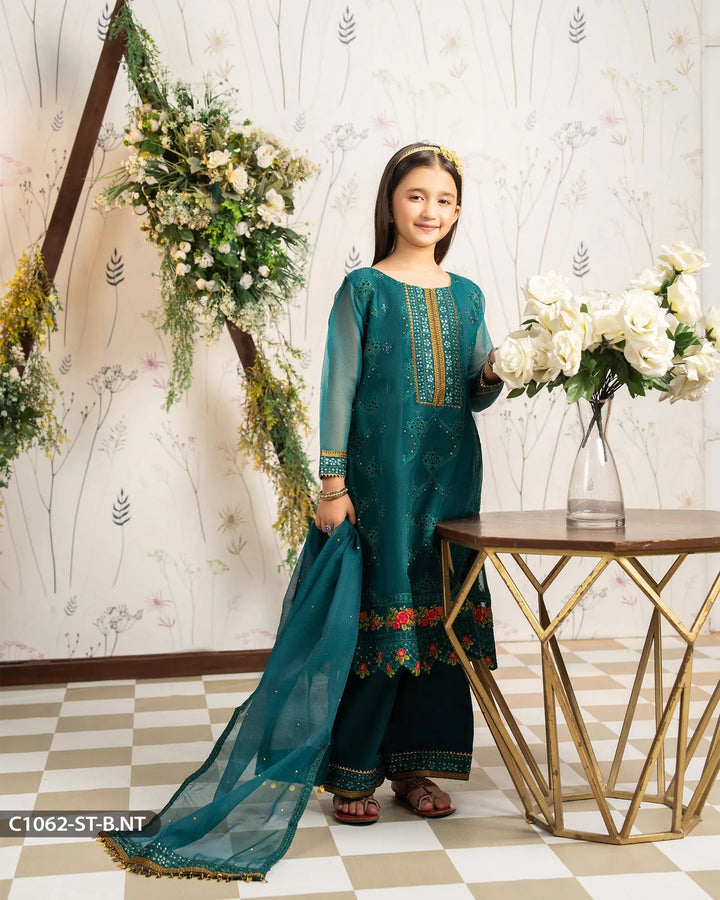 Kids 3 Piece Bori Net Suit | 1062-ST-B.NET - Sha Posh Textile