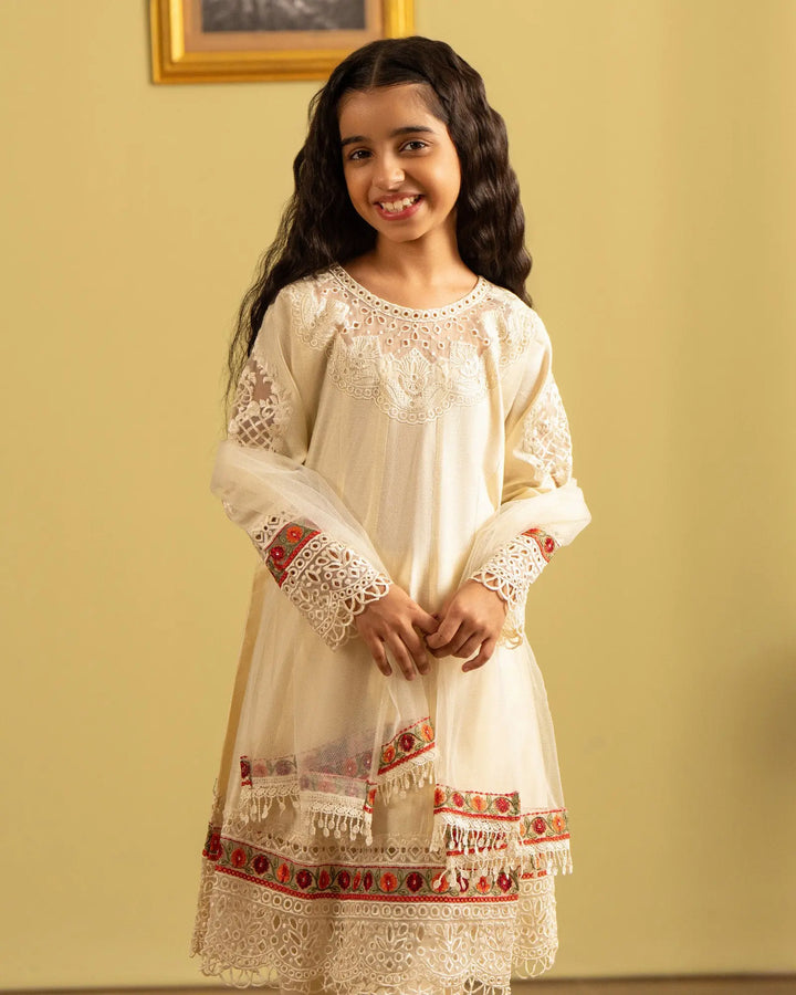 Kids 3 Piece Chambray Katan Suit | 1128-ST-S.KTN - Sha Posh Textile