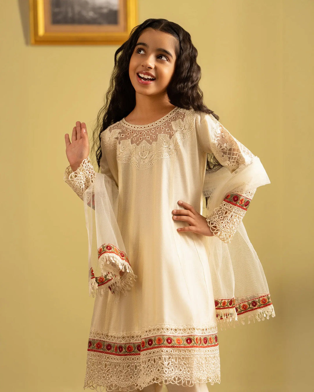 Kids 3 Piece Chambray Katan Suit | 1128-ST-S.KTN - Sha Posh Textile