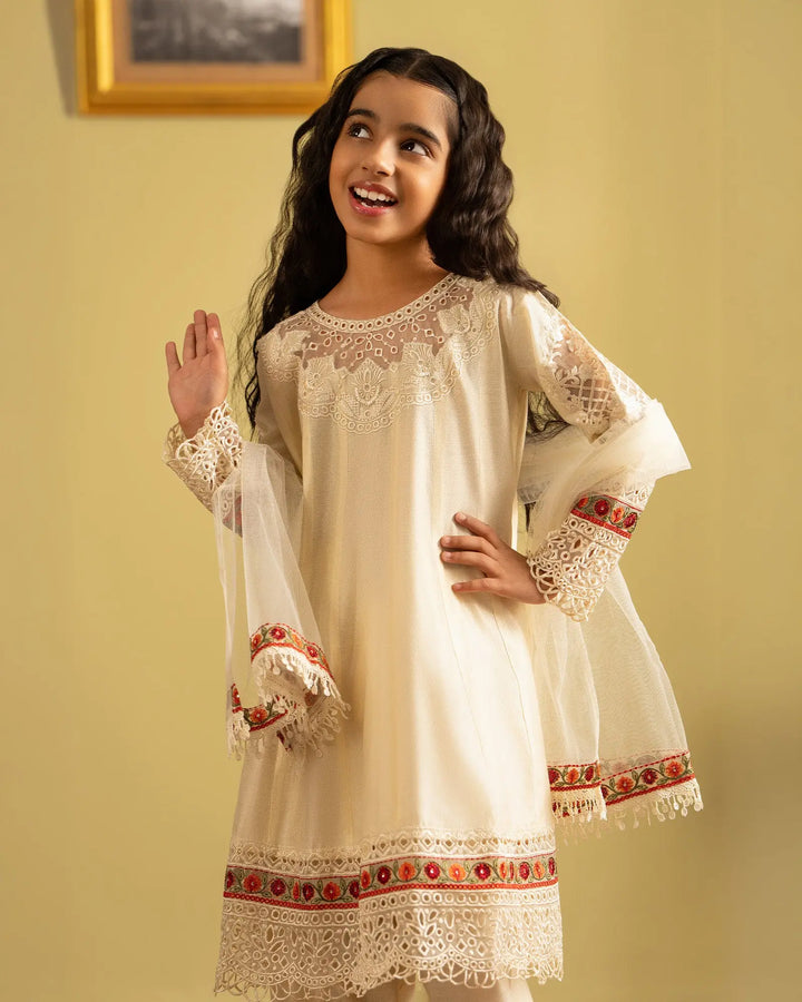 Kids 3 Piece Chambray Katan Suit | 1128-ST-S.KTN - Sha Posh Textile
