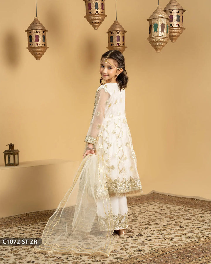 Kids 3 Piece Embroidered Suit | 1072-ST-ZR.BADLA - Sha Posh Textile
