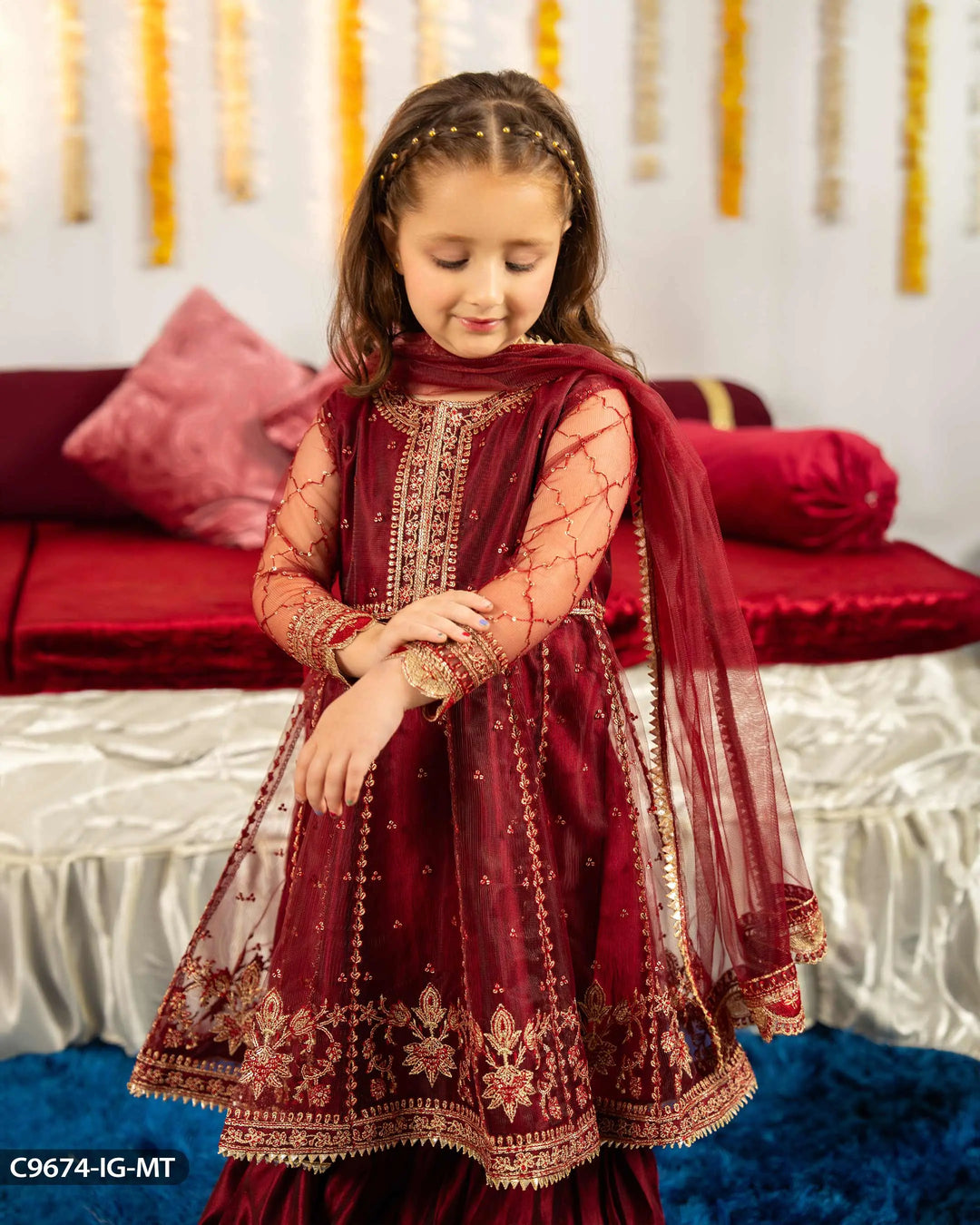 Kids 3 Piece Net Suit | 9674-IG-NT - Sha Posh Textile