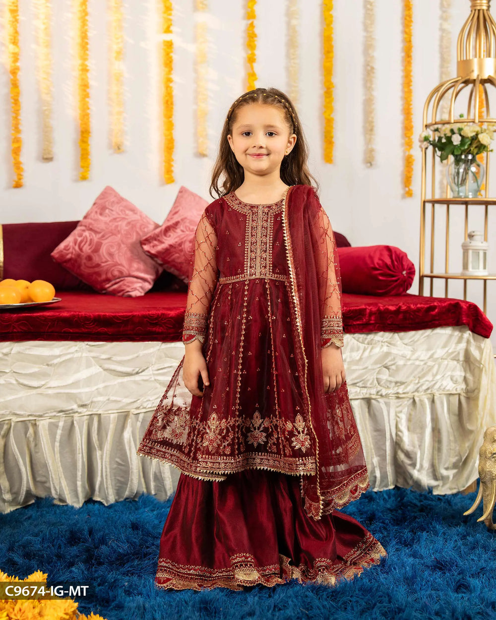 Kids 3 Piece Net Suit | 9674-IG-NT - Sha Posh Textile