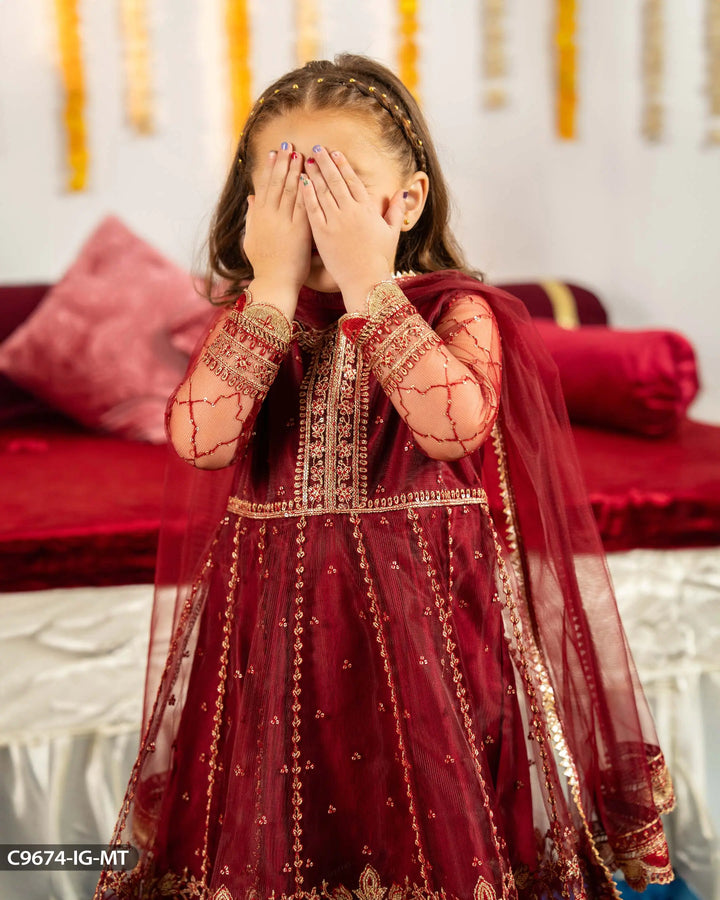 Kids 3 Piece Net Suit | 9674-IG-NT - Sha Posh Textile