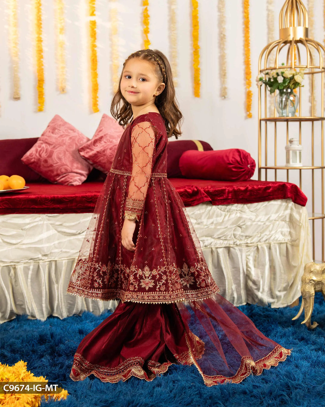 Kids 3 Piece Net Suit | 9674-IG-NT - Sha Posh Textile