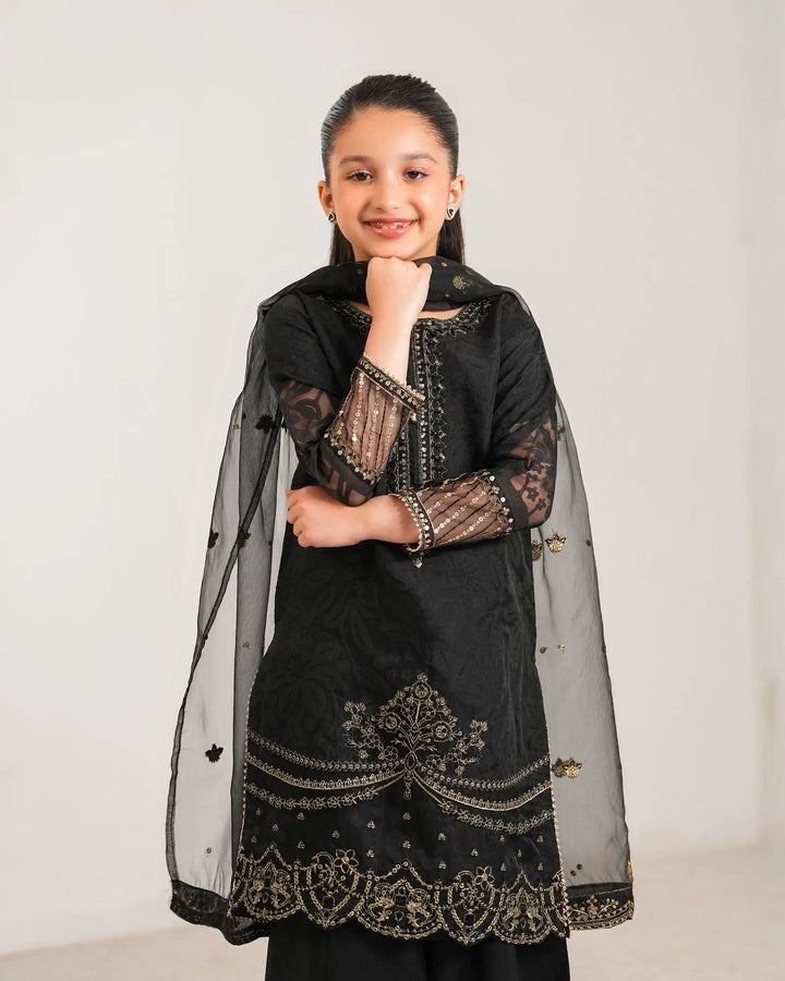 Kids 3-Piece Ready-to-Wear Burnout Tissue Suit | 4076-SJ-B.O.TSU Sha Posh Textile