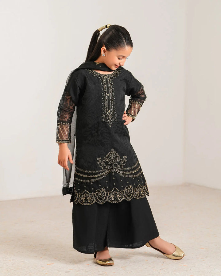 Kids 3-Piece Ready-to-Wear Burnout Tissue Suit | 4076-SJ-B.O.TSU Sha Posh Textile