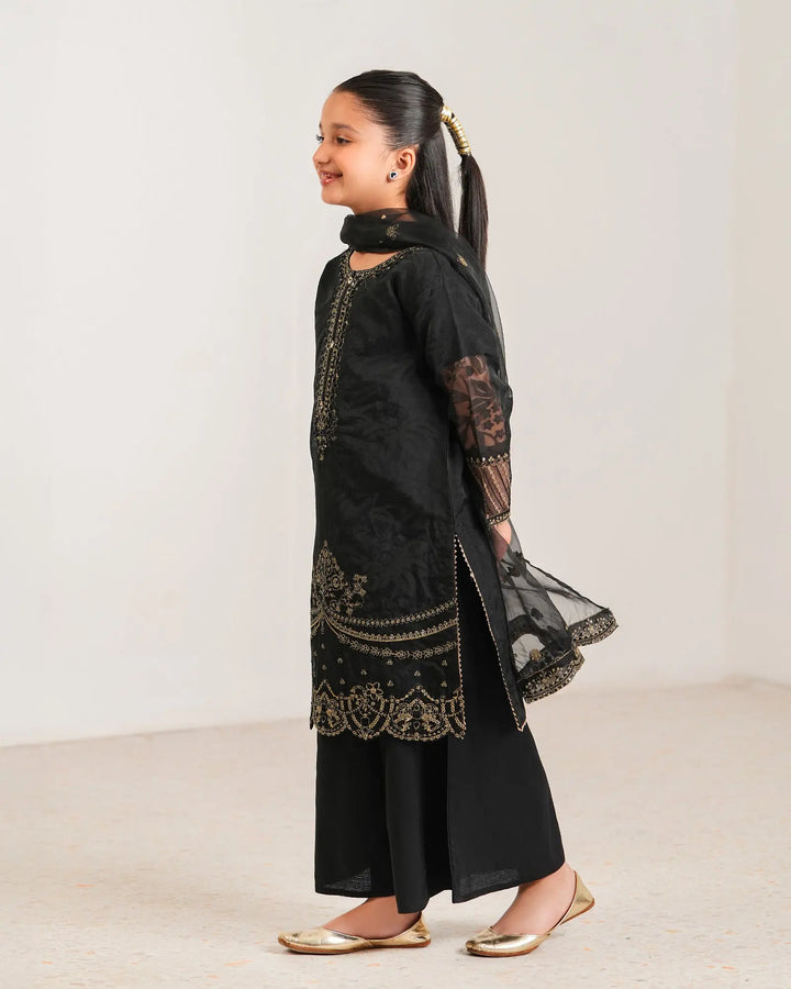 Kids 3-Piece Ready-to-Wear Burnout Tissue Suit | 4076-SJ-B.O.TSU Sha Posh Textile