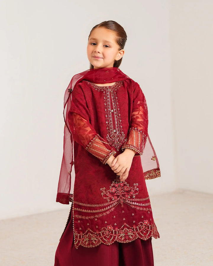 Kids 3-Piece Ready-to-Wear Burnout Tissue Suit | 4076-SJ-B.O.TSU Sha Posh Textile