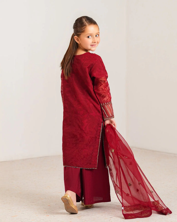 Kids 3-Piece Ready-to-Wear Burnout Tissue Suit | 4076-SJ-B.O.TSU Sha Posh Textile