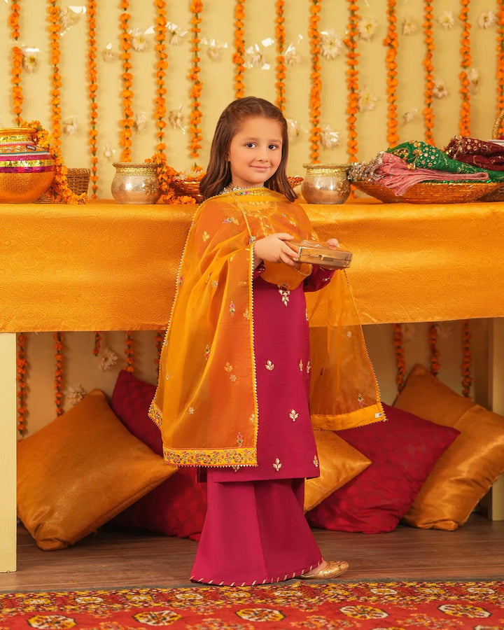 Kids 3 Piece Plain Paper Katan Suit Stitched | 427-AR-P.P.KTN - Sha Posh Textile