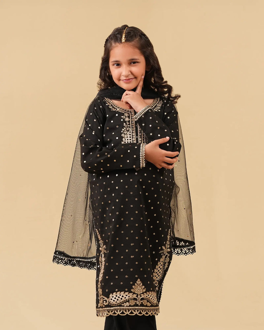 Kids 3-Piece Ready-to-Wear Special Bindi Suit | 1156-ST-S.BINDI Sha Posh Textile