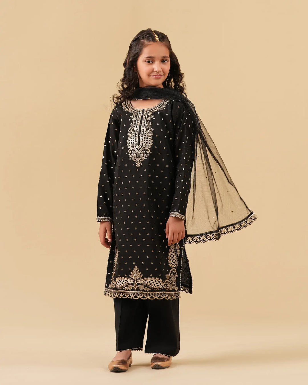 Kids 3-Piece Ready-to-Wear Special Bindi Suit | 1156-ST-S.BINDI Sha Posh Textile