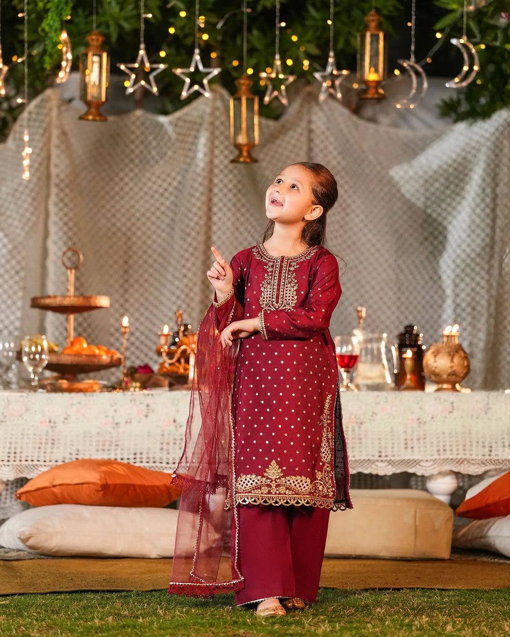 Kids 3-Piece Ready-to-Wear Special Bindi Suit | 1156-ST-S.BINDI Sha Posh Textile