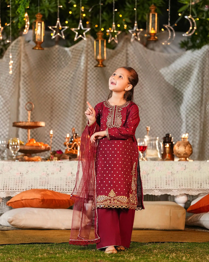Kids 3-Piece Ready-to-Wear Special Bindi Suit | 1156-ST-S.BINDI Sha Posh Textile
