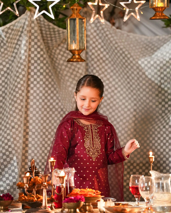 Kids 3-Piece Ready-to-Wear Special Bindi Suit | 1156-ST-S.BINDI Sha Posh Textile