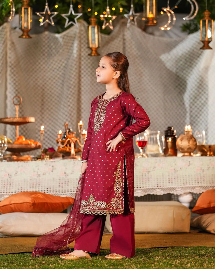 Kids 3-Piece Ready-to-Wear Special Bindi Suit | 1156-ST-S.BINDI Sha Posh Textile