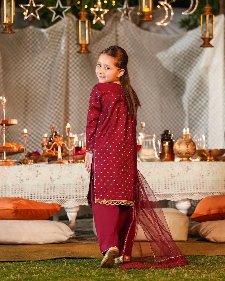 Kids 3-Piece Ready-to-Wear Special Bindi Suit | 1156-ST-S.BINDI Sha Posh Textile