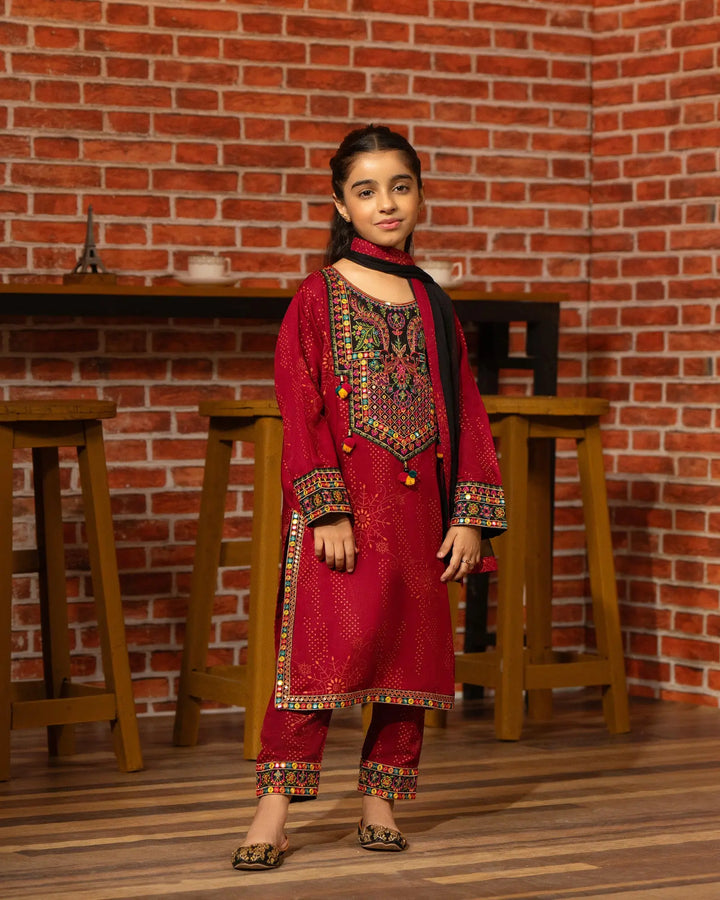 Kids 3 Piece Viscose Suit Stitched | 1301-NA-VS - Sha Posh Textile