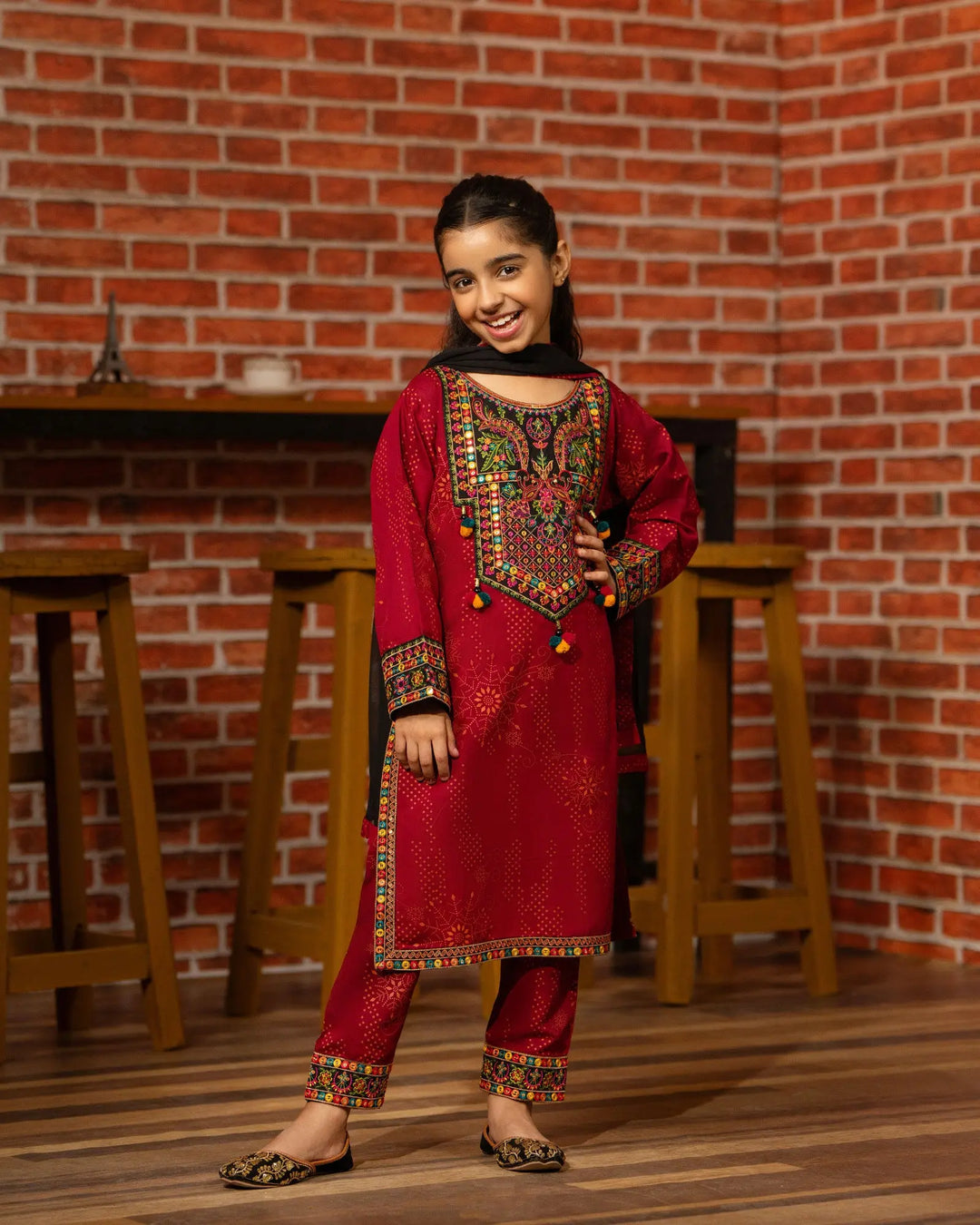 Kids 3 Piece Viscose Suit Stitched | 1301-NA-VS - Sha Posh Textile