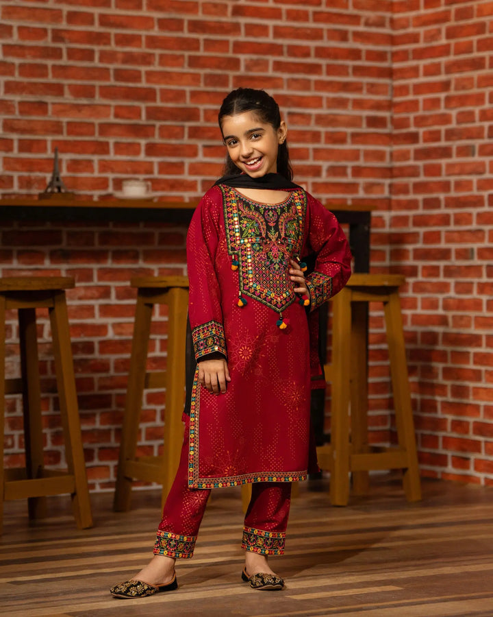 Kids 3 Piece Viscose Suit Stitched | 1301-NA-VS - Sha Posh Textile