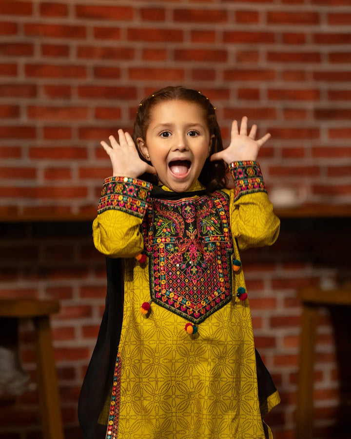 Kids 3 Piece Viscose Suit Stitched | 1301-NA-VS - Sha Posh Textile