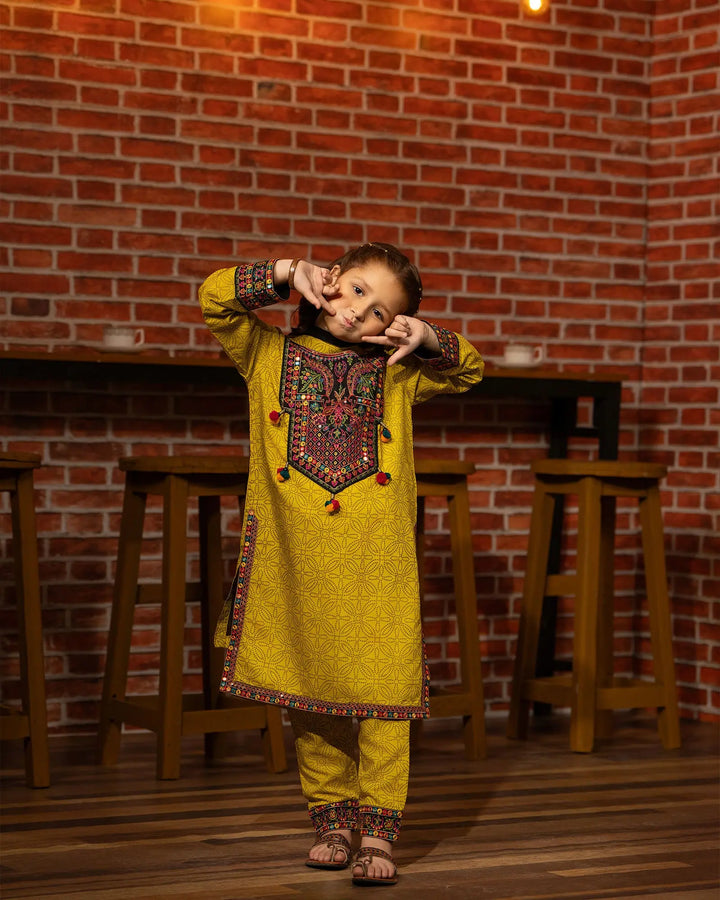 Kids 3 Piece Viscose Suit Stitched | 1301-NA-VS - Sha Posh Textile