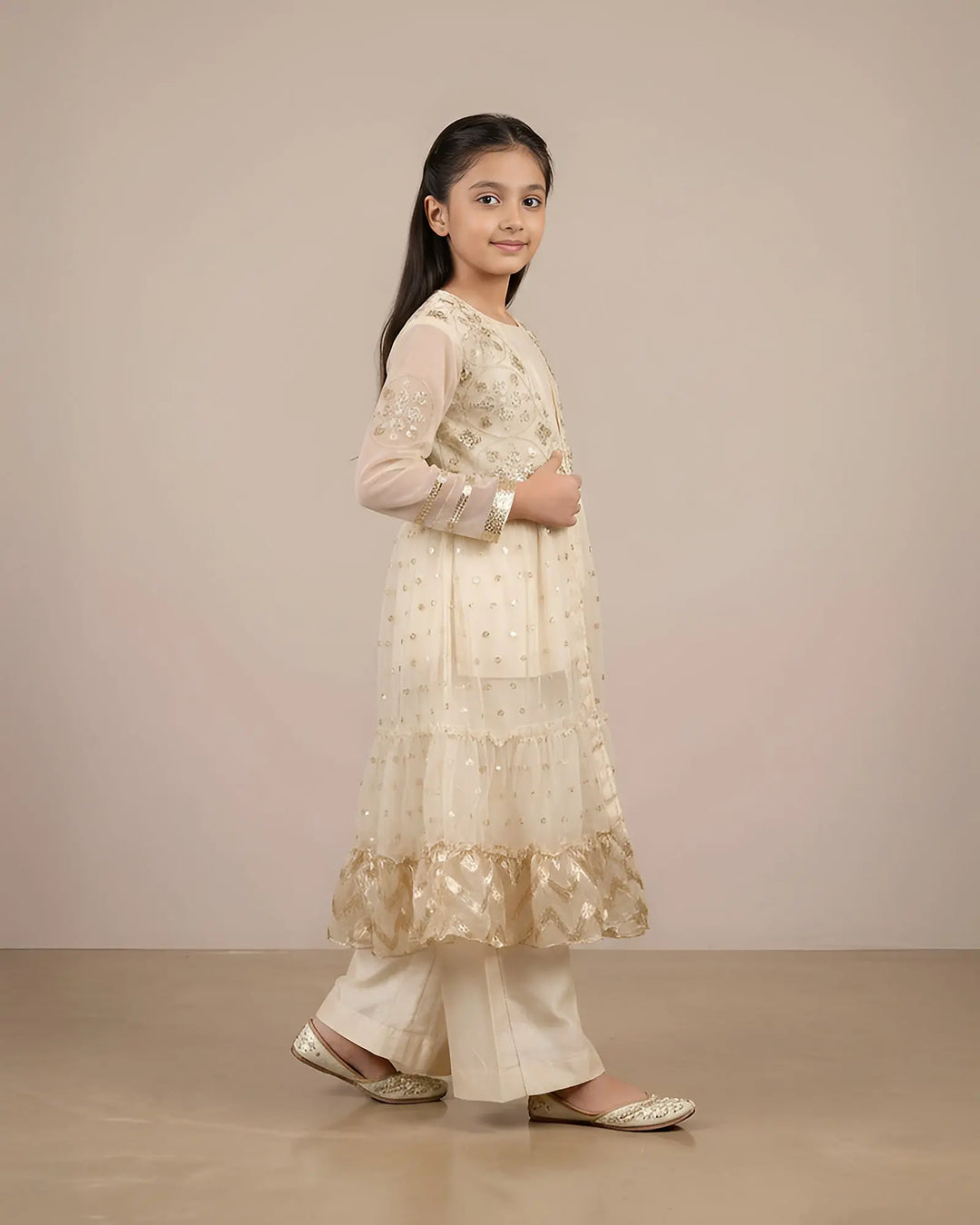Kids Bindi Badla Frock | 9726 Sha Posh Textile