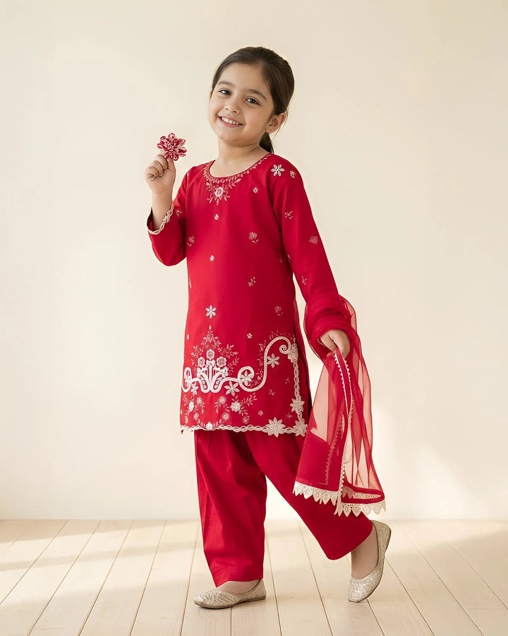Kids Cambric Cotton 3PC | 4128 Sha Posh Textile