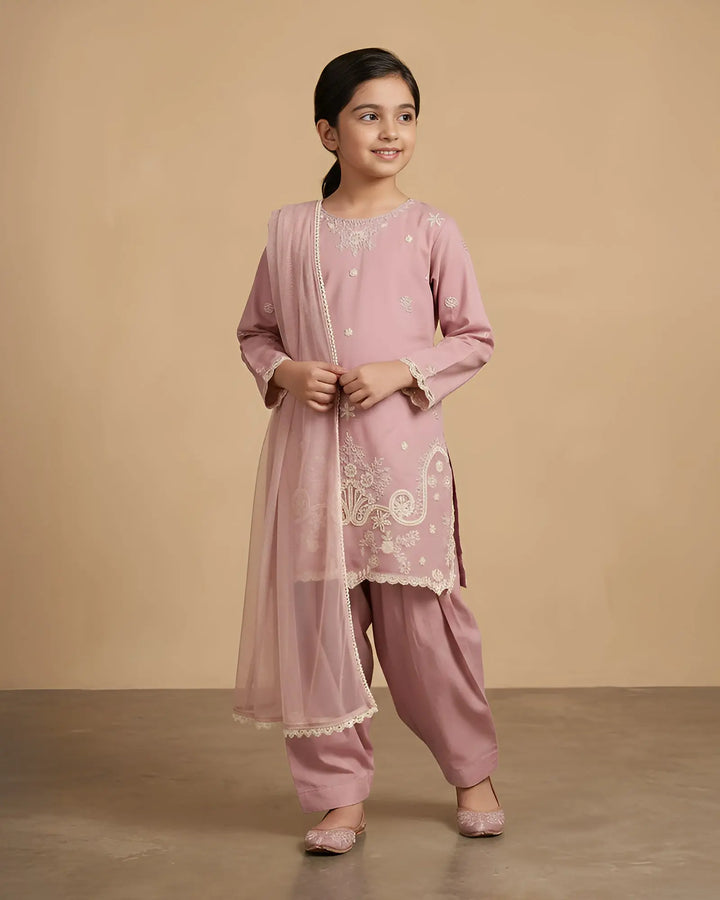 Kids Cambric Cotton 3PC | 4128 Sha Posh Textile